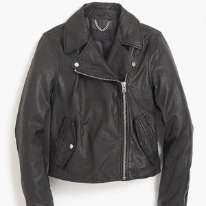 J.Crew Collection Washed Leather Motorcycle Jacket